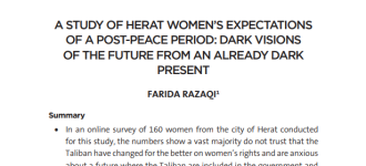 A Study of Herat Women’s Expectations of a Post-Peace Period: Dark Visions of the Future from an Already Dark Present