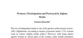 Women’s Participation and Portrayal in Afghan Media