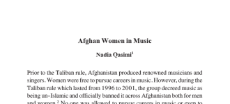 Afghan Women in Music