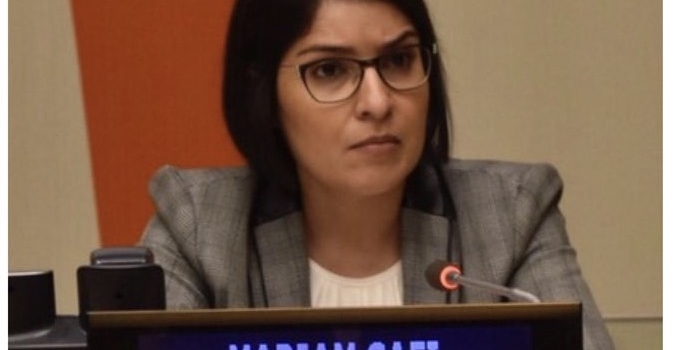 Mariam Safi, DROPS Director, briefs the UN General Assembly Side Meeting 25 Sept 2019