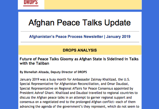 Issue 1, Afghan Peace Talks Newsletter January 2019