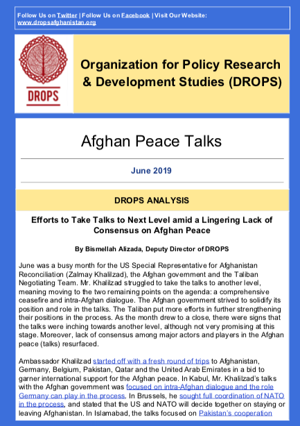 Issue 06. Afghan Peace Talks Newsletter June 2019