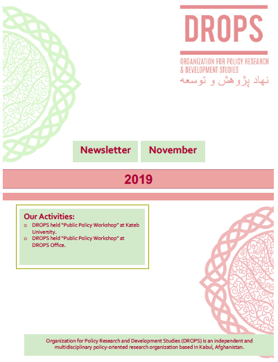 Issue 09. Afghan Peace Talks Newsletter November 2019