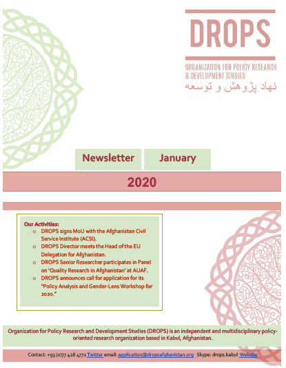 Issue 11. Afghan Peace Talks Newsletter January 2020
