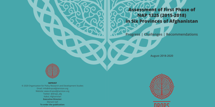 Assessment of First Phase of NAP 1325 (2015-2018) in Six Provinces of Afghanistan