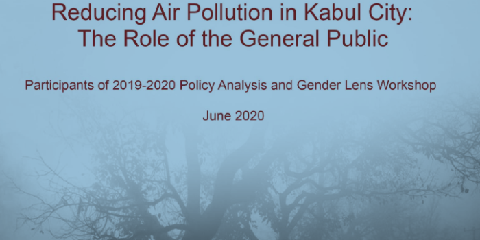 Reducing Air Pollution in Kabul City: The Role of the General Public