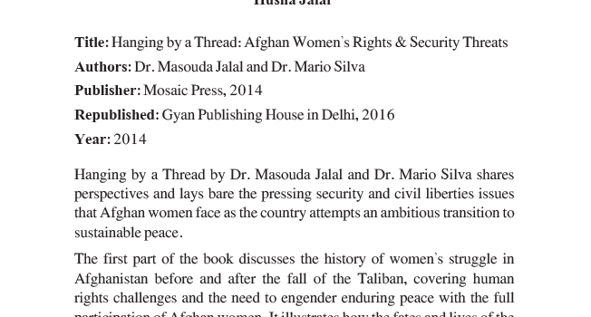 Book Review: Hanging by a Thread: Afghan Women’s Rights & Security Threats