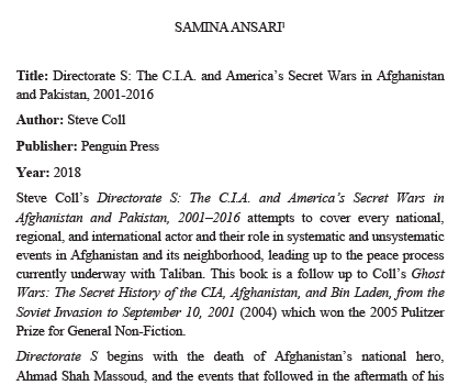 Book Review: “An Essential Primer on the Afghan War Post 11 September 2001”