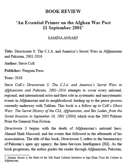 Book Review: “An Essential Primer on the Afghan War Post 11 September 2001”