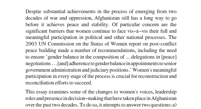 Strengthening Afghan Women’s Participation in Peacebuilding