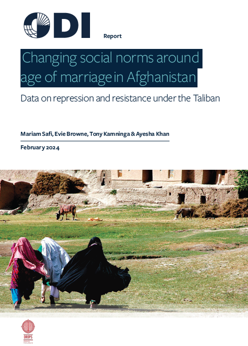 Changing social norms around age of marriage in Afghanistan: data on repression and resistance under the Taliban
